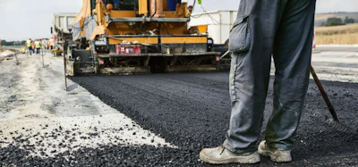 Highway being paved