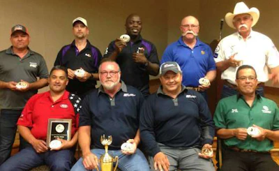 Top row, left to right: Ricardo Molina, Todd Trahan, Olamide Olayiwola, Bobby Brown and Rick Pledger. Bottom row, left to right: Eduardo Camacho, Jack Hargett, Esteban Perez and Frank Ortiz. (Image Courtesy of Texas Trucking Association)