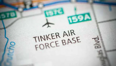 Tinker Air Force Base on a map