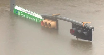 An estimated 17 feet of water in Houston. (Photo by Brandi Smith of KHOU)