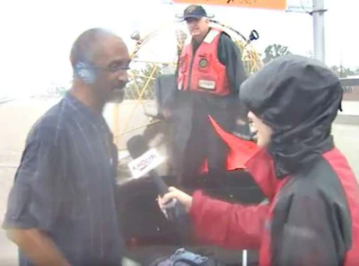 KHOU reporter Brandi Smith interviews the truck driver she helped rescue from flood waters in Houston.