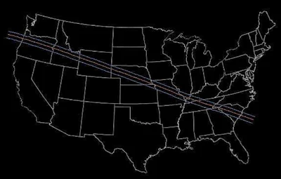 Path of the up coming solar eclipse