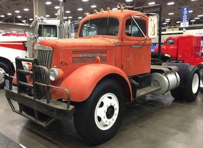 This 1951 White 'Mustang,' on display at GATS, has a White six-cylinder engine and five speed transmission. It is owned by Lenn Williams of Hillsboro, Texas.