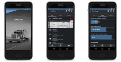 Garmin eLog works with smartphone app