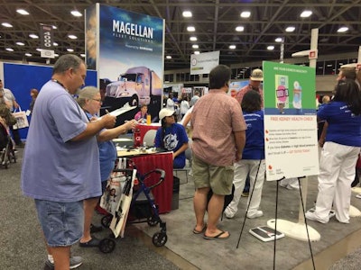 GATS attendees get their kidney health checked at the GATS Landstar Health and Wellness Pavilion.