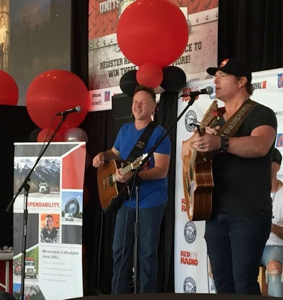 Country artist Jerrod Niemann performed at the Red Eye Radio booth Thursday afternoon at GATS.