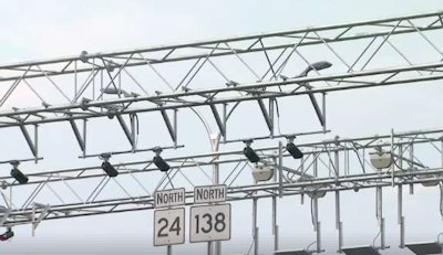 Two toll gantries like these have ben installed in Rhode Island.