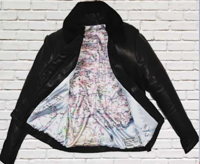 Custom leather jacket given away by Rand McNally