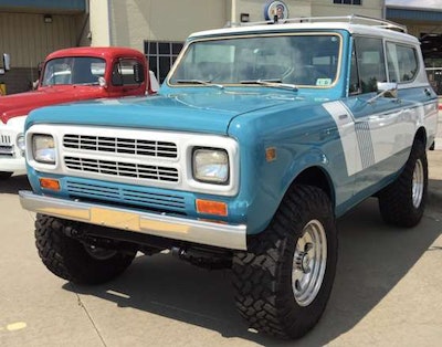This blue 1980 International Scout belonged to Boyd Bros.' founder. It was on display at the event.