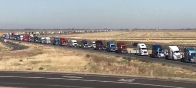 An anti-ELD slow roll protest was held in California last fall.