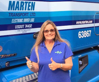 Janis Dunn has driven for Marten Transport for the last eight years.