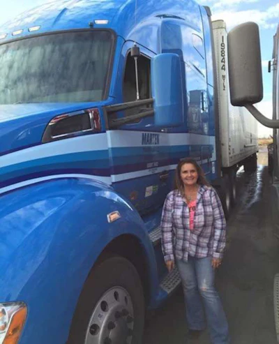 Dunn and her Marten Transport truck.