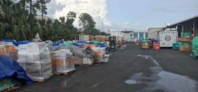 Roadmaster helped deliver the water bottles from Orlando to Tampa, where they were loaded onto a plane that took them the rest of the way to Puerto Rico. (Image Courtesy of Roadmaster Drivers School)