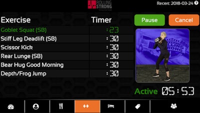 The app offers guided workouts and shows you how to perform certain movements.