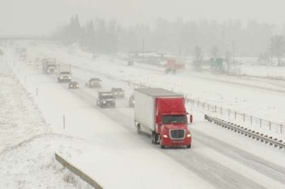 truck in winter