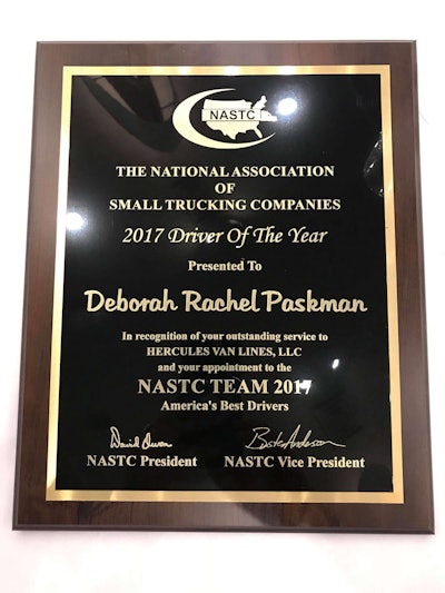 The National Associations of Small Trucking Companies 2017 Driver of the Year Award