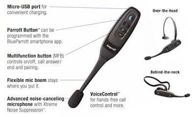 Two ways to wear BlueParrott s C400 XT Bluetooth headset