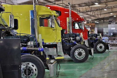 Trucks at the Fitzgerald Glider Kits facility