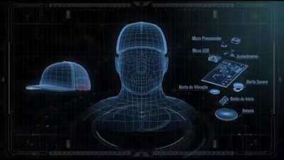 A digital rendering of Ford’s trucker-style tech hat. (Image Courtesy of Ford)