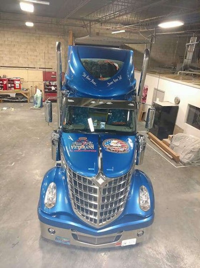 The cap of the truck features a Vietnam Wall tribute and the words 'All gave some...Some gave all.' 'It's one of those monuments that just grips your heart,' Kebler said.