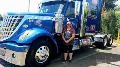 Jenni Kebler and her military-inspired truck.