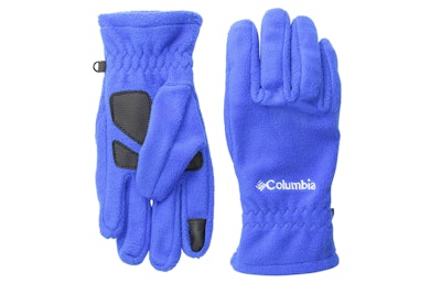 Columbia Sportswear gloves. Omni-Heat reflective Thermarator Fleece. Touch screen compatible finger tip. Elastic at the wrist. $19.90 at Columbia.