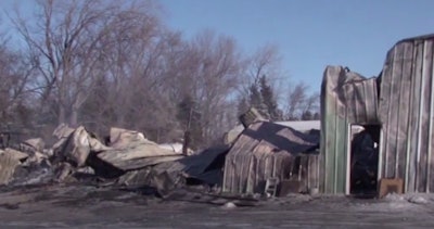 Korsmo Trucking Company, which burned Friday morning