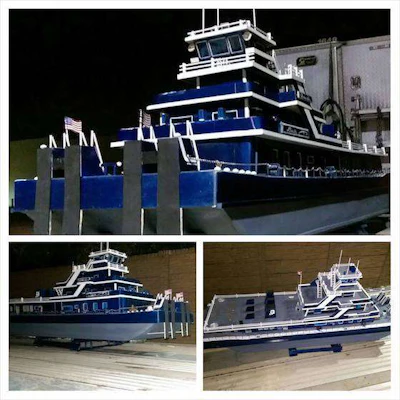 Brian Matthews builds custom model boats out of wood from the cab of his truck. (Image Courtesy of Brian Matthews)