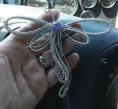 This custom piece is made to resemble a dragonfly. (Image Courtesy of Natalie Shult)