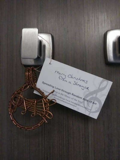 Shult frequently leaves her pieces at truck stops and rest areas. (Image Courtesy of Natalie Shult)