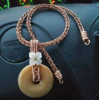 Shult uses electrical wire of different grades to make her pieces. (Image Courtesy of Natalie Shult)