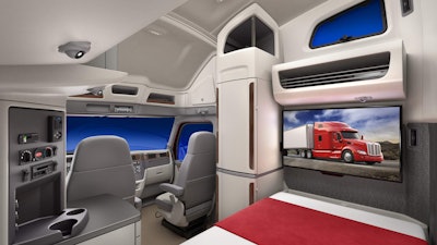 A view from the bunk of the Peterbilt UltraLoft 579