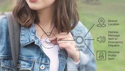 invisaWear necklace can call for help