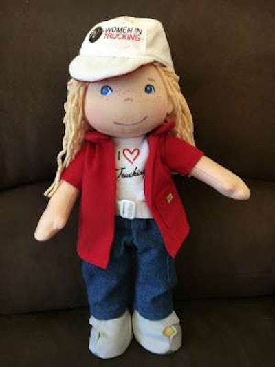 Clare the truck-driving doll