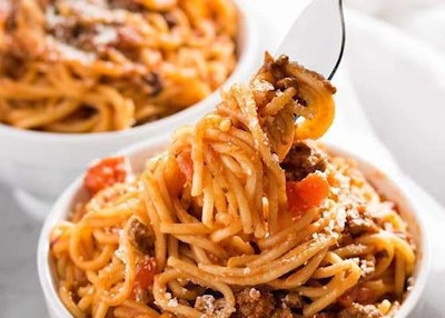 The Salty Marshmallow’s Instant Pot spaghetti (Image Courtesy of The Salty Marshmallow)