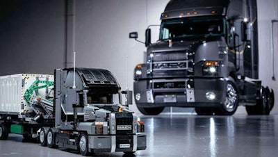 The Mack Anthem building set is the result of a partnership between Mack and LEGO.