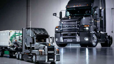 The Mack Anthem building set is the result of a partnership between Mack and LEGO.