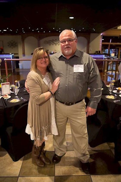 Driver of the Quarter Royce Simons attended the banquet with his wife, Lee. (Image Courtesy of Maverick)