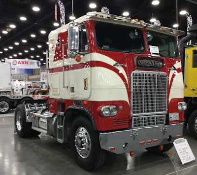Mark Holland's 1982 Freightliner has a 6V92 Detroit engine and 13-speed transmission.