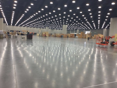 Part of the one million square feet of exhibit space waiting to be filled at MATS