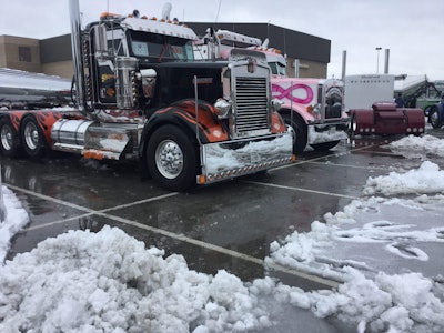 Record snow covered the PKY Truck Beauty Contest at MATS