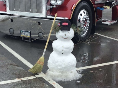 Lisa Martin created this snowman at MATS' PKY Truck Beauty Contest entrants