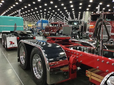 Among the trucks ta MATS were numerous vintage models from the local chapter of the American Truck Historical Society