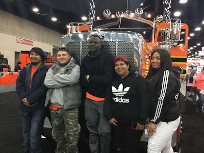 Posing with a big rig at MATS