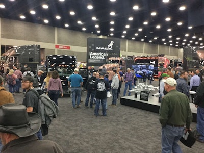 Crowds filled the Mack booth