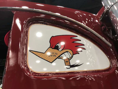 A decal on the truck adds to its character.