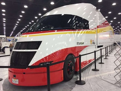 Shell Rotella's Starship concept truck is on display at MATS.