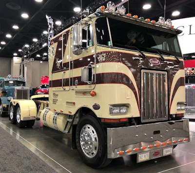 This 1985 Peterbilt Model 362 belongs to J.C. and Debbie Alt of Lafayette, Indiana.