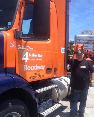 Bobby Elrod, pictured, was assigned a truck after he reached four million accident-free miles. (Image Courtesy of Bobby Elrod)