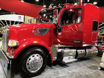 The Peterbilt Model 567 Heritage that was given away had a bright red paint job and fresh chrome courtesy of Chrome Shop Mafia.